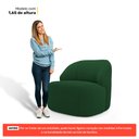 Ver imagem 5 de Poltrona Decorativa Living Kaya Orgânica Bouclê Verde - Desk Design