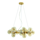 Ver imagem 2 de Pendente Halo Dourado e Conhaque (d)69.5cm (a)24cm 25xg9 125w - Pendente Halo Dourado e Conhaque (d)