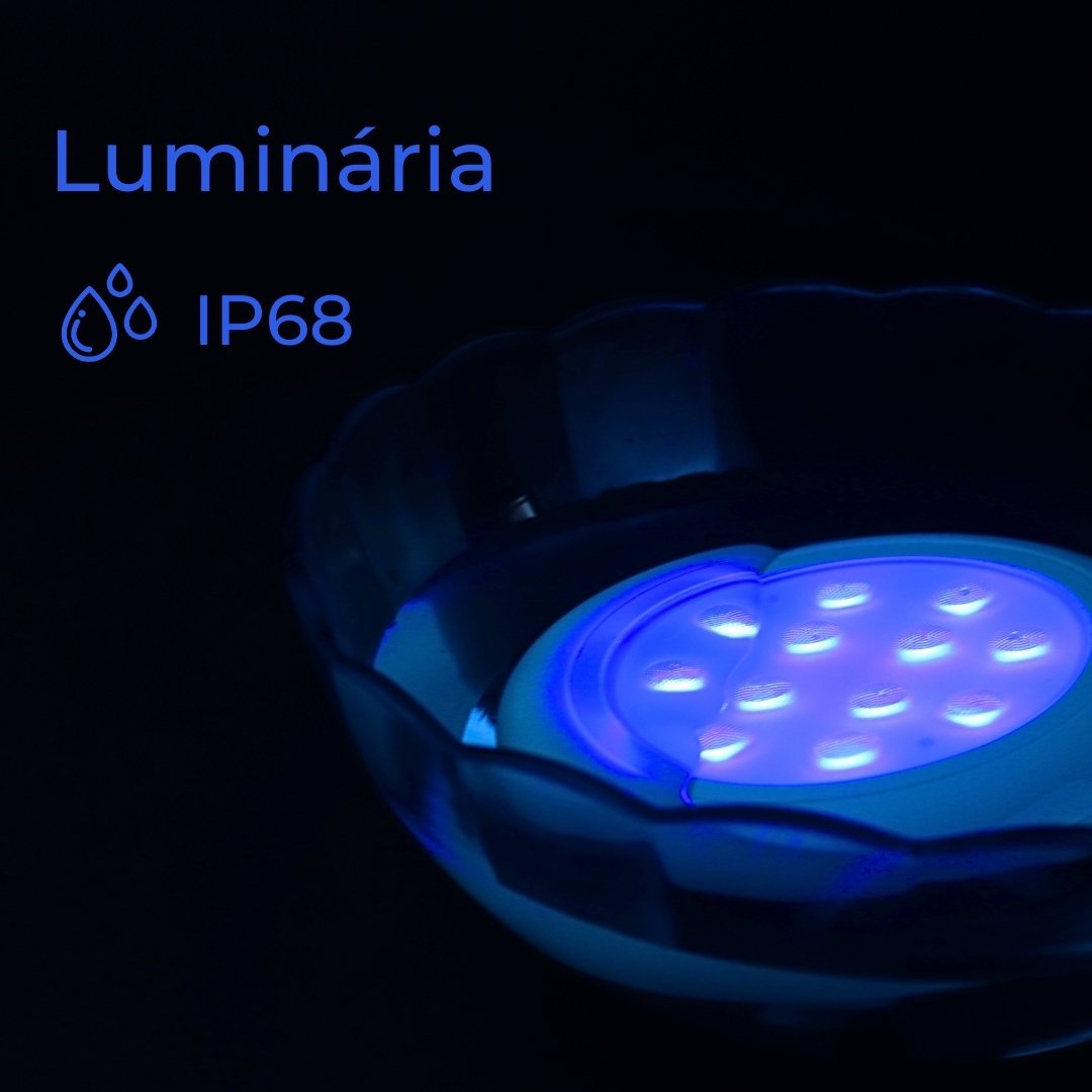 Luminaria de Piscina 12leds Rgb 12v Branca 18w Ip68 Mayler - 3