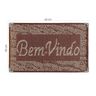 Tapete para Porta Bem Vindo com Biqueira 40 x 65 Sisal Lancer - Marrom - 2