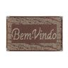 Tapete para Porta Bem Vindo com Biqueira 40 x 65 Sisal Lancer - Marrom - 1
