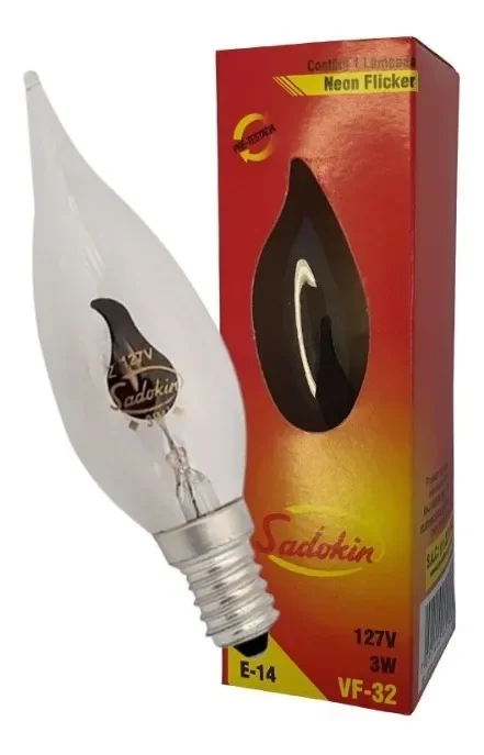 Lâmpada Vela Chama Decorativa 3W 127V E14 - Neon Flicker - 1