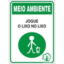 Ver imagem 1 de Placa de Poliestireno Auto-adesiva 20x30cm Jogue Lixo no Lixo - 250 Ca - Sinalize Placa em Poliest.2