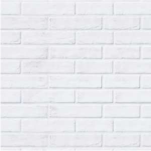 Papel De Parede Tijolinho Branco 3d Autoadesivo Vinílico 1mx50cm
