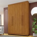 Ver imagem 1 de Guarda-roupa Casal Bari 4 Portas 3 Gavetas Cinamomo - Panorama Móveis