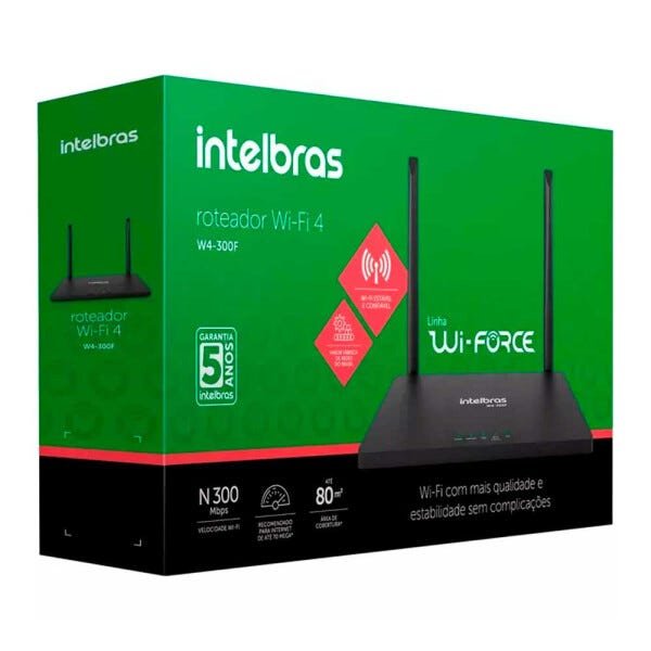 Roteador Wireless Intelbras W4 300Mbps 2 Antenas 4 Portas - 2