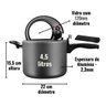 Panela Pressão 4,5l Com Visor De Vidro Grande Antiaderente - 4