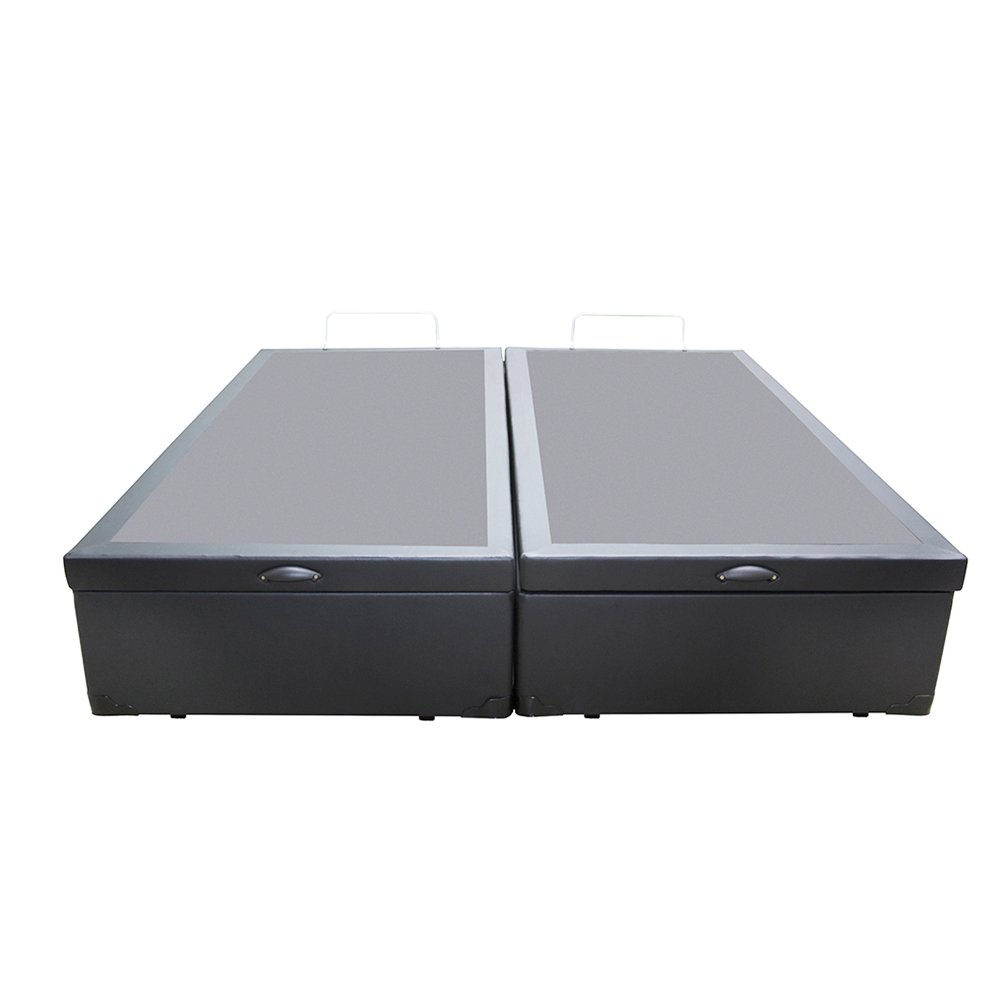 Base Box Baú Casal Bipartido NK Camas Sintético Cinza 41x138x188 - 3