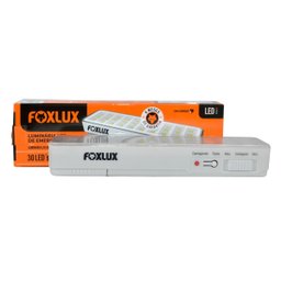 Kit 2 Luminária Led Emergência Bivolt Recarregável Foxlux - 2