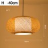 Lustres Luminárias Handmade Rattan Led Lustre, Abajur de Bambu Redondo, Chapéu de Palha, Pastoral Vi - 2