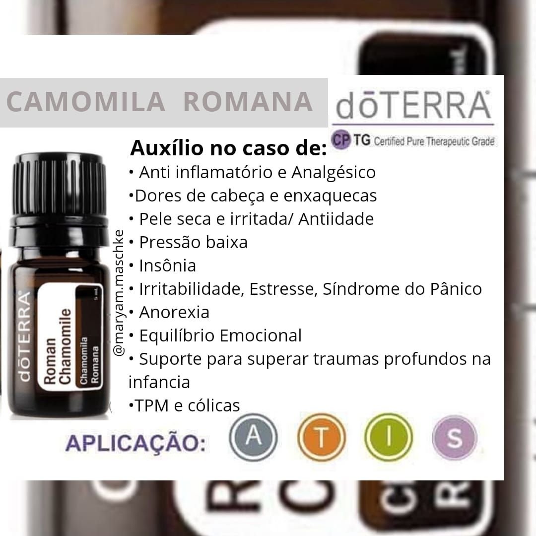 Óleo Essencial Roman Chamomile Camomila Romana 5ml DoTerra - 2