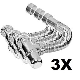 Sifão Copo Sanfonado Cromado Astra 3 Uni - 1