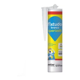 Cola Fixtudo Branco Quartzolit 400g + Aplicador Profissional - 3