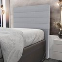 Ver imagem 2 de Cabeceira Cama Box Solteiro 90cm Rubi W01 Linho Cinza - Mpozenato