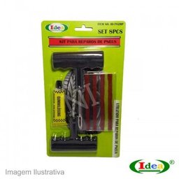 Kit Conserto e Reparo de Pneus Completo com Remendos Macarrão - 1