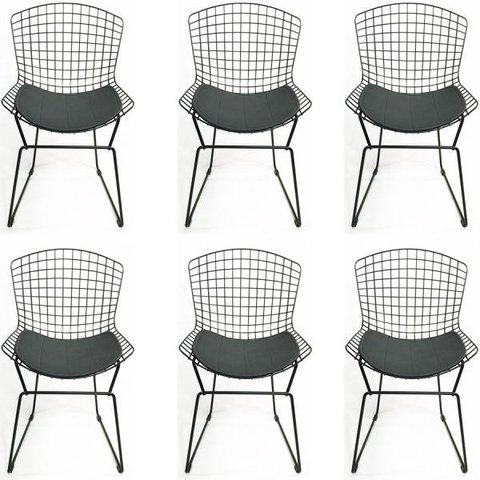 Kit 6 Cadeiras Bertoia Preta - Poltronas Do Sul