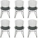 Ver imagem 1 de Kit 6 Cadeiras Bertoia Preta - Poltronas Do Sul