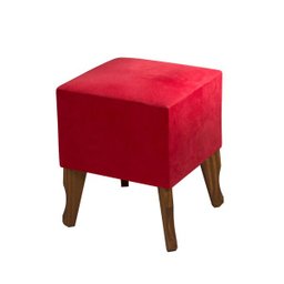 Puf Puff Quadrado com Pés em Madeira 44x35cm - 1