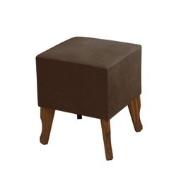 Puf Puff Quadrado com Pés em Madeira 44x35cm - 1
