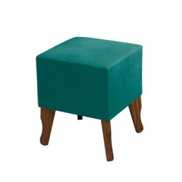 Puf Puff Quadrado com Pés em Madeira 44x35cm - 1