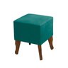 Puf Puff Quadrado com Pés em Madeira 44x35cm - 1