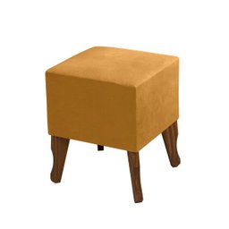 Puf Puff Quadrado com Pés em Madeira 44x35cm - 1