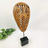 Enfeite Máscara Tribal Indiana De Madeira 34x12x4cm Carranca - 3