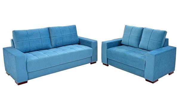 Sofá de 3 e 2 Lugares Brindisi:Azul