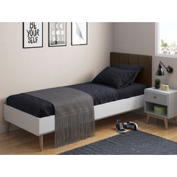 Cabeceira Painel Estofada Para Cama Solteiro 90cm - 5