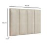 Cabeceira Painel Estofada Para Cama Solteiro 90cm - 4