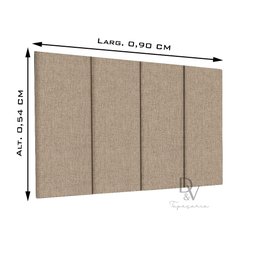 Cabeceira Painel Estofada Para Cama Solteiro 90cm - 3