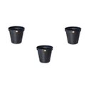 Ver imagem 1 de Kit C/ 3 Vaso Redondo Rattan Preto 36lt Anti Dengue