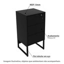 Ver imagem 2 de Gaveteiro Industrial com 3 Gavetas - Preto