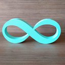 Ver imagem 2 de Infinito 22cm / Símbolo do Amor e Eternidade, Quarto Casal - Cor: Azul Turquesa