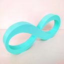 Ver imagem 4 de Infinito 22cm / Símbolo do Amor e Eternidade, Quarto Casal - Cor: Azul Turquesa