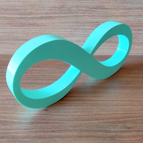 Infinito 22cm / Símbolo do Amor e Eternidade, Quarto Casal - Cor: Azul Turquesa
