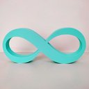 Ver imagem 3 de Infinito 22cm / Símbolo do Amor e Eternidade, Quarto Casal - Cor: Azul Turquesa