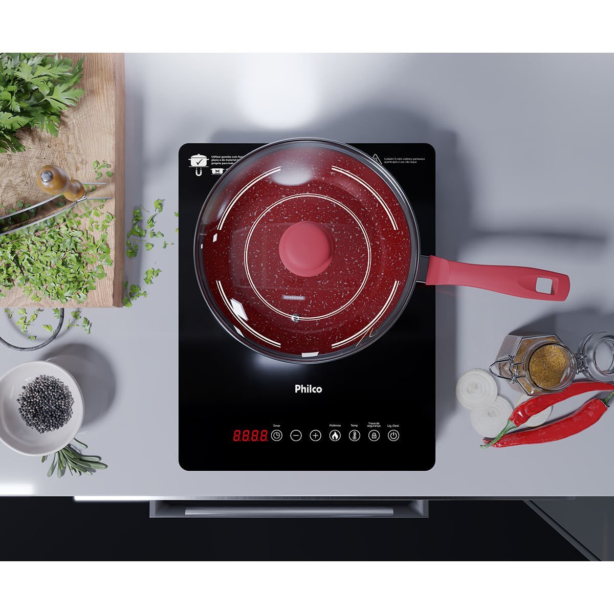 Cooktop de Indução Philco Pct12p 10 Níveis Bivolt Bivolt - 6