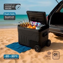 Freezer e Geladeira Duplex Portátil Eos 50 Litros Dupla Ação Quadrivolt Preto Efc55 110v/220v/12v - 4