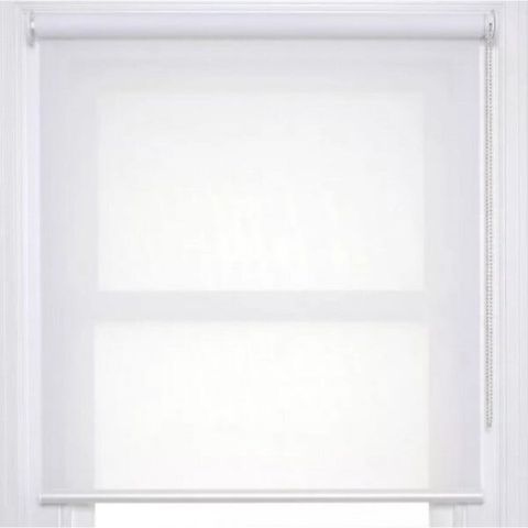 Cortina Persiana Rolô Screen Tela Solar 5% Branca 1,80 larg x 1,60 alt