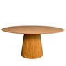 Mesa de Jantar Cone Oval 120x80 Cm Base Madeira Freijó Tampo Freijó - 1