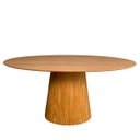 Ver imagem 1 de Mesa de Jantar Cone Oval 120x80 Cm Base Madeira Freijó Tampo Freijó