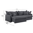 Ver imagem 2 de Sofá Cama Leona Retrátil e Reclinável 230 Cm Braço 15 Cm Meu Sofá Online