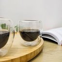 Ver imagem 1 de Clear Xícara Café 6x7x7cm 80ml Borosilicato Transparente Parede Dupla