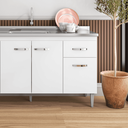 Ver imagem 3 de Balcão Gabinete de Pia Cozinha Multiuso 150cm sem Tampo Gabriela Branco- Mabe Magazine