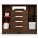 Ver imagem 6 de Cômoda Sapateira Essence 4 Gavetas 2 Portas Multiuso Moderno Quarto