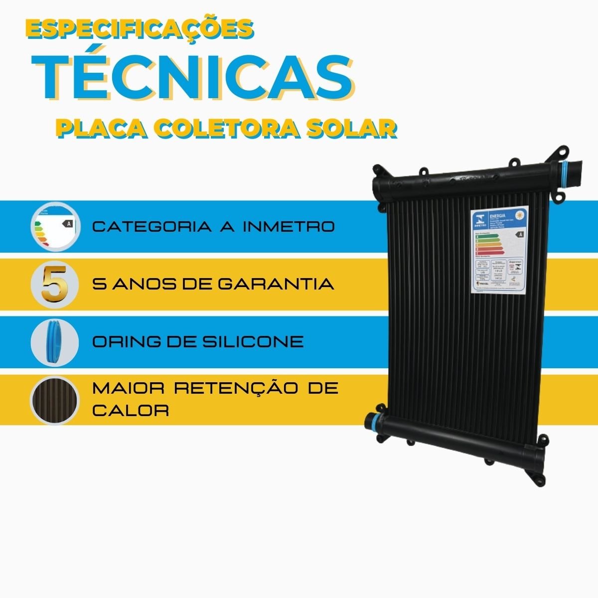 Kit Aquecedor Solar Piscina 20 Placas 2Mt para 17000 Litros - 2