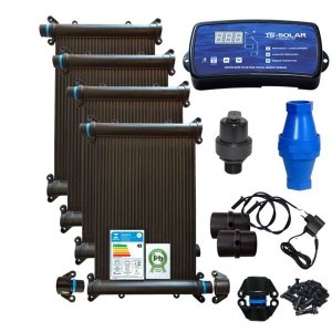 Kit 30 Placas Aquecimento Solar Todas Piscina + Kit Completo