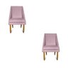 Kit 02 Cadeiras Para Sala De Jantar Ana Pés Palito Suede Rosa Bebê - D'Classe Decor - 1