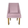 Kit 02 Cadeiras Para Sala De Jantar Ana Pés Palito Suede Rosa Bebê - D'Classe Decor - 2
